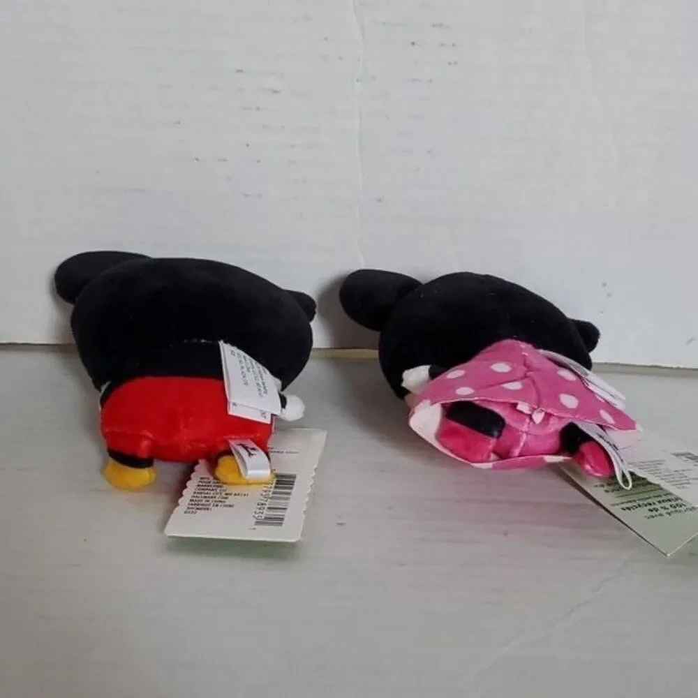 Disney Hallmark Ornaments Mickey Minnie Mouse Small Stars P'tites Plushy PLUSHIE